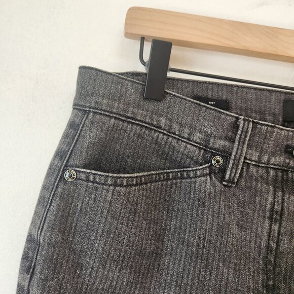 Talbots Pinstripe Grey Bootcut Jeans Denim Women's Size 8 - Picture 5 of 9